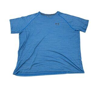 Under Armour Heatgear Blue Loose Fit Short Sleeve Shirt 2XL Mens
